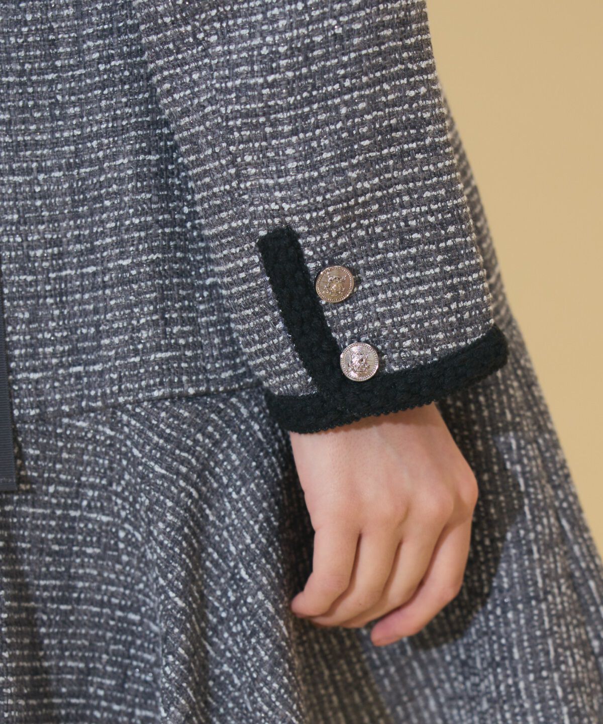 WILLSELECTION「ブレードデザインノーカラーツイードジャケット」|ノーカラージャケット|