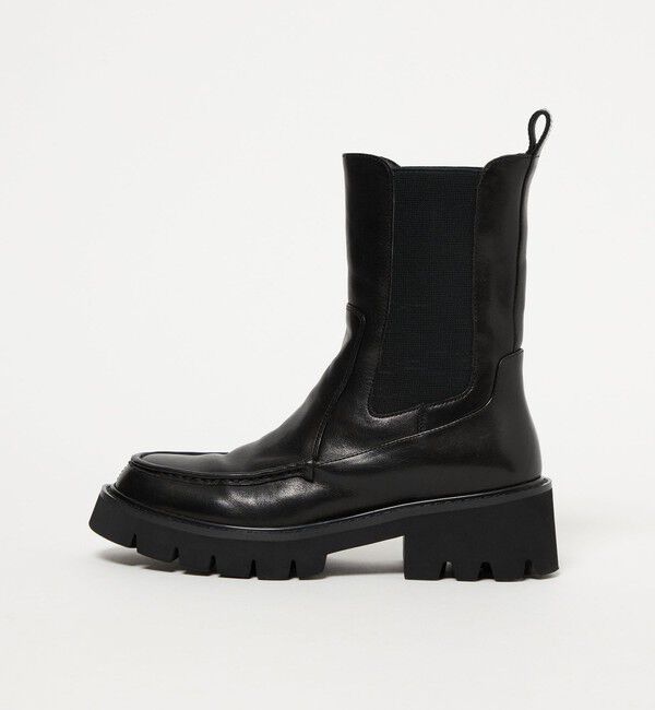 ODETTE E ODILE「チェルシーモカ ショートブーツ55&uarr;」|ショートブーツ|BLACK