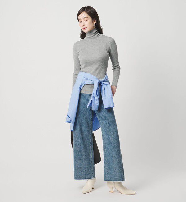 UNITED ARROWS「シルクリブ タートルネック ニット」|ニット・セーター|