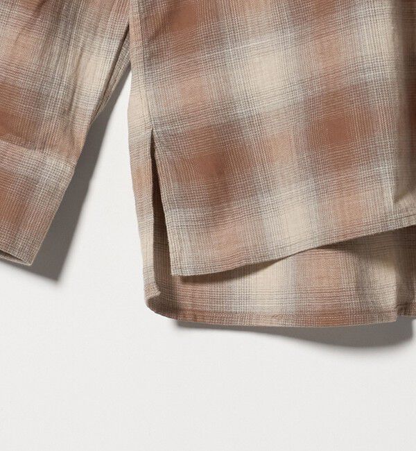 UNITED ARROWS「SOKTAS オンブレチェック ワンピースカラーシャツ」|シャツ・ブラウス|