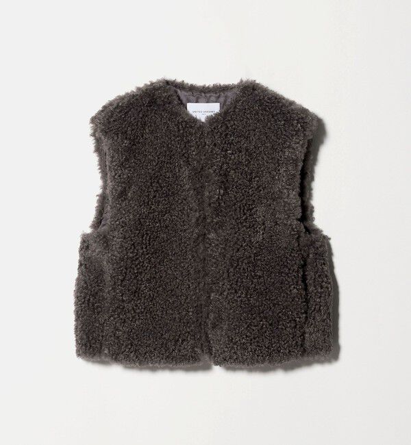 UNITED ARROWS「ファーライク ボア ベスト」|ベスト・ジレ|