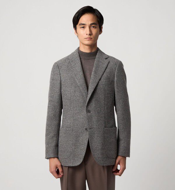 UNITED ARROWS「DI PRAY ブークレ シングル 3ボタン テーラードジャケット C‐MODEL」|テーラードジャケット|