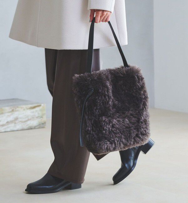 UNITED ARROWS「フェイクボア ワンショルダーバッグ」|ショルダー・メッセンジャー|DK.BROWN