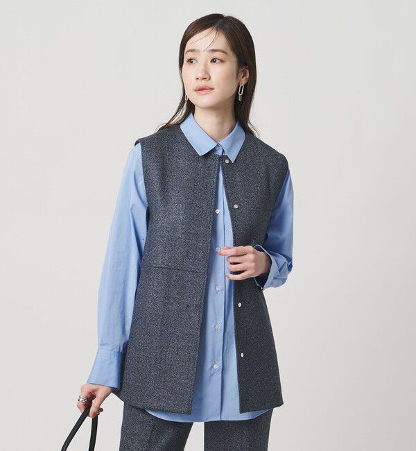 UNITED ARROWS「MOKU ３カラー ツイードライク ベスト」|ベスト・ジレ|