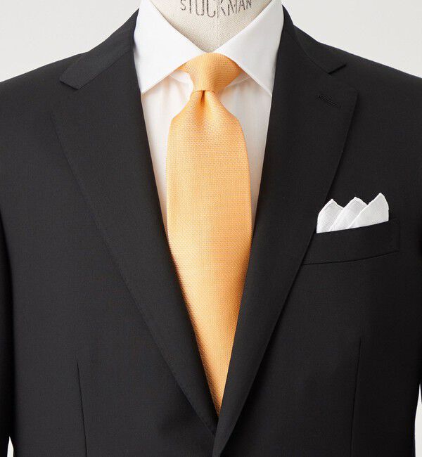 UNITED ARROWS green label relaxing「GLR シルク セミ フォーマル 8.0cm ソリッド ネクタイ」|ネクタイ・蝶ネクタイ|YELLOW