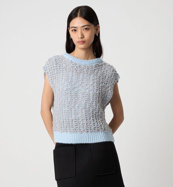 EMMEL REFINES「＜EMMEL REFINES＞EM ポコフワ 2WAY ニットベスト」|ニット・セーター|