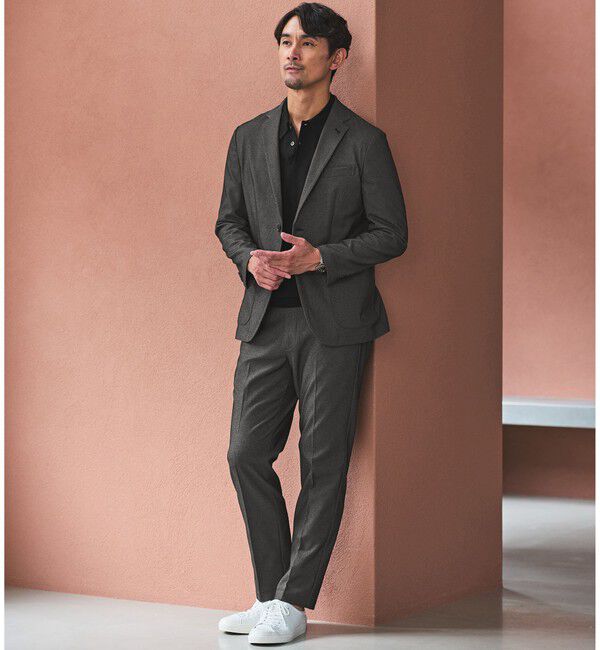 UNITED ARROWS green label relaxing「【WEB限定】JUST fit WORKIST セットアップ -ストレッチ-」|テーラードジャケット|MD.GRAY