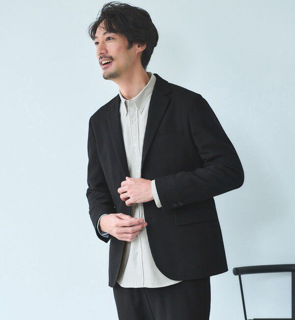 UNITED ARROWS green label relaxing「ウォッシャブル ホームスパン ナロー ジャケット -ストレッチ-」|テーラードジャケット|NAVY