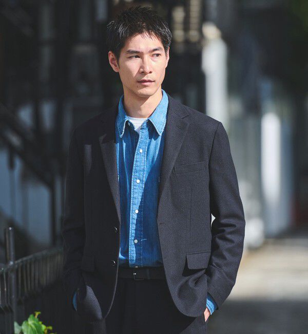 UNITED ARROWS green label relaxing「ウォッシャブル ホームスパン ナロー ジャケット -ストレッチ-」|テーラードジャケット|