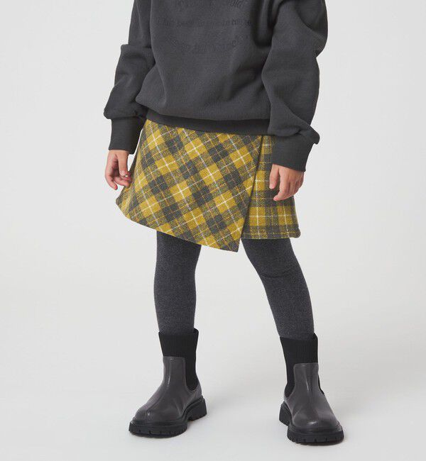 UNITED ARROWS green label relaxing「チェック ラップキュロット（イエロー） / キッズ  100cm-160cm」|その他|