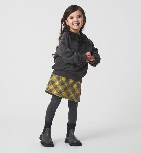 UNITED ARROWS green label relaxing「チェック ラップキュロット（イエロー） / キッズ  100cm-160cm」|その他|