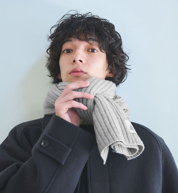 UNITED ARROWS green label relaxing「ハミルトン ウール ナイロン リブマフラー」|マフラー|MD.GRAY