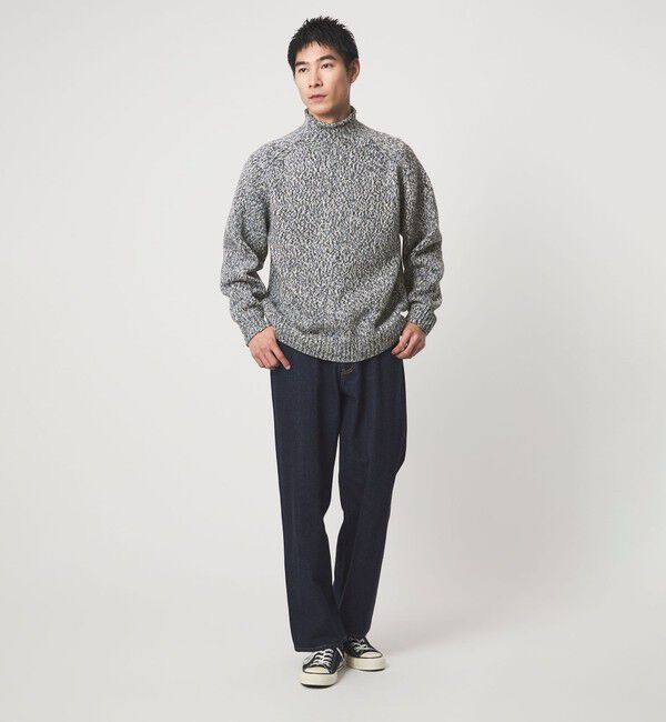 UNITED ARROWS green label relaxing「ミックス ヤーンローゲージ ロールネック ニット」|ニット・セーター|