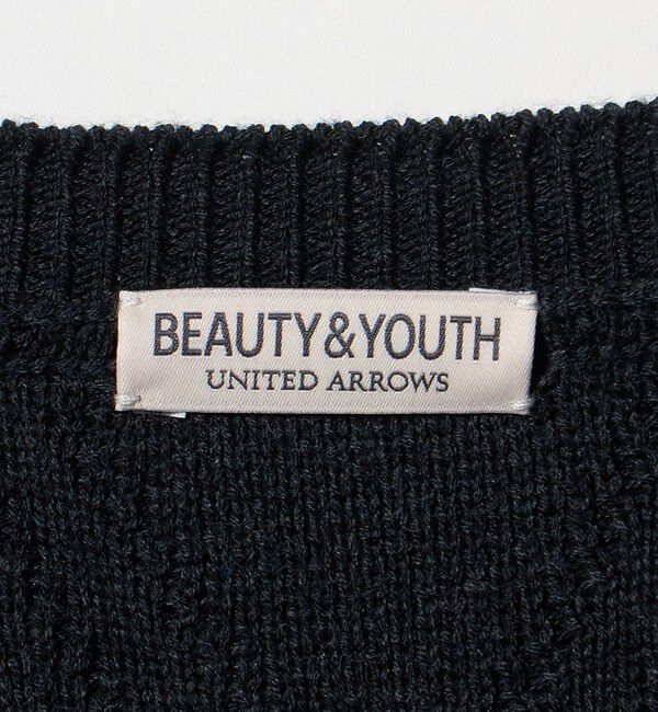 BEAUTY&YOUTH UNITED ARROWS「フリンジ パターン クルーネック ニット」|ニット・セーター|