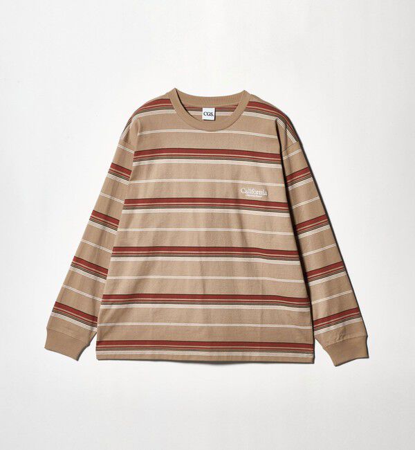 California General Store「＜CGS.＞オーガニックコットン ボーダー ロングスリーブ Tシャツ」|Tシャツ・カットソー|