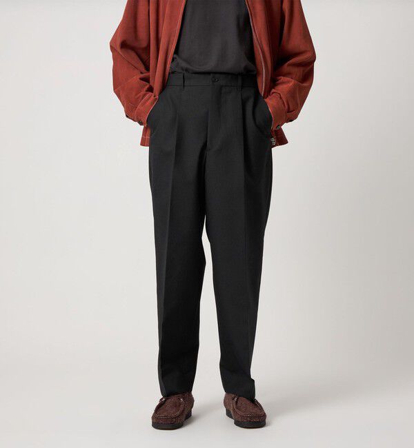 STEVEN ALAN「＜Steven Alan＞ ウール オックスフォード アウト ワンプリーツ スラックス」|スラックス|