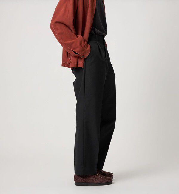 STEVEN ALAN「＜Steven Alan＞ ウール オックスフォード アウト ワンプリーツ スラックス」|スラックス|