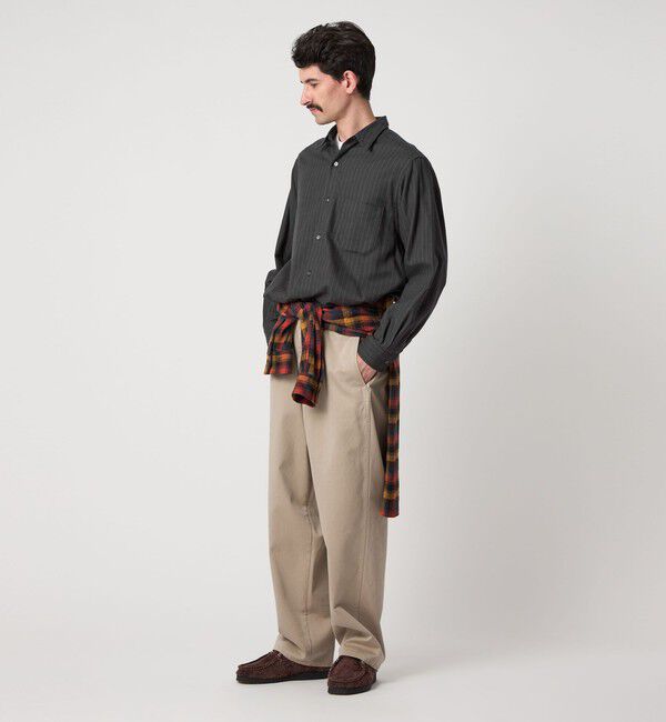 STEVEN ALAN「＜Steven Alan＞ ネル  ストライプ レギュラーカラー シャツ NARROW」|シャツ・ブラウス|