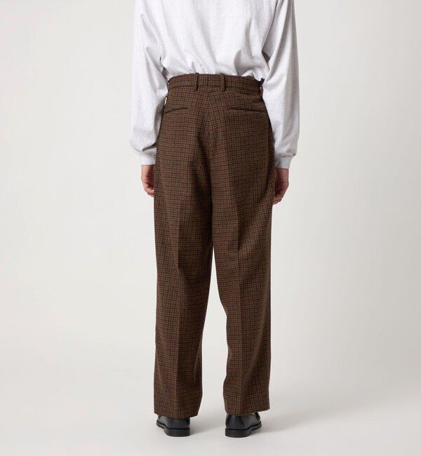 STEVEN ALAN「＜Steven Alan＞ ブリティッシュチェック インツープリーツ ドレス トラウザーズ」|スラックス|