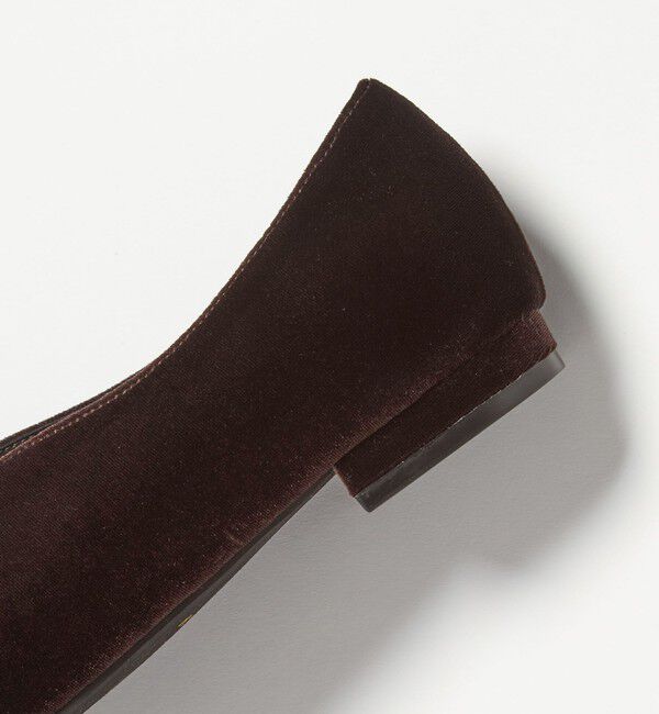 BEAUTY&YOUTH UNITED ARROWS「ベルベット リボン Vカット フラットシューズ」|バレエシューズ|