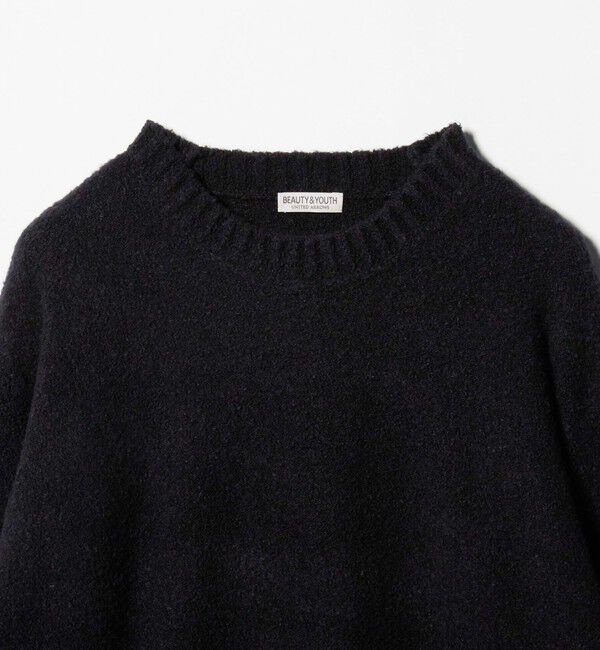 BEAUTY&YOUTH UNITED ARROWS「クリンプ コットンウール クルーネック ニット」|ニット・セーター|