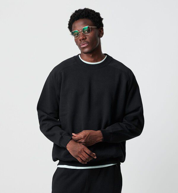 BEAUTY&YOUTH UNITED ARROWS「SNAZZY フリーダムスリーブ クルーネック スウェット」|スウェット・ジャージ|BLACK