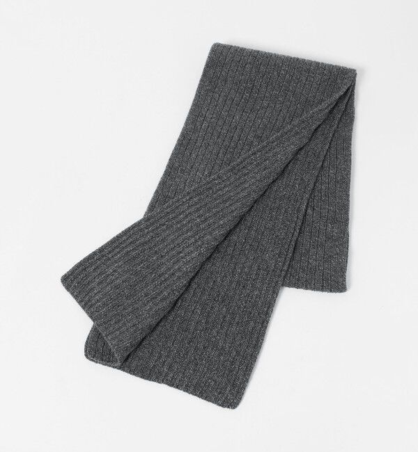 STEVEN ALAN「＜Steven Alan＞カシミヤ リブ マフラー」|マフラー|BLACK