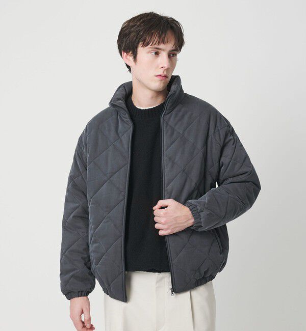 BEAUTY&YOUTH UNITED ARROWS「ピーチスキン キルティング ブルゾン」|ブルゾン・スタジャン|DK.GRAY