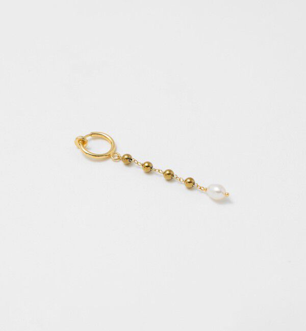 BEAUTY&YOUTH UNITED ARROWS「＜Causerie＞ストーン&times;淡水パール ライン イヤリング 」|イヤリング|