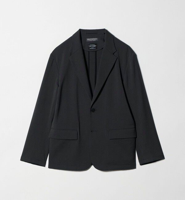 BEAUTY&YOUTH UNITED ARROWS「トリクシオン シャンブレー コンフォート ジャケット セットアップ対応可能」|テーラードジャケット|DK.GRAY