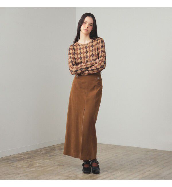 Ray BEAMS 「フロッキー ジップ スリット スカート」|スカート|