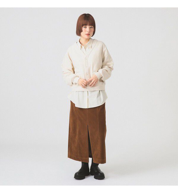 Ray BEAMS 「フロッキー ジップ スリット スカート」|スカート|