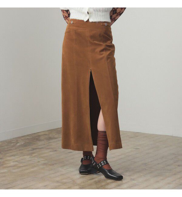 Ray BEAMS 「フロッキー ジップ スリット スカート」|スカート|