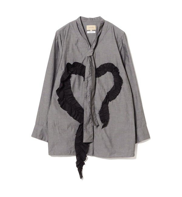 BEAMSBOY「maturely / オーガニック コットン ハート フリルシャツ」|シャツ・ブラウス|