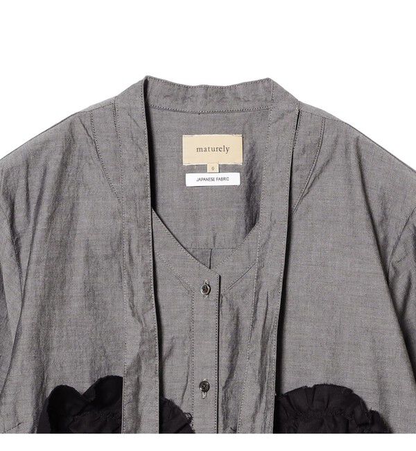 BEAMSBOY「maturely / オーガニック コットン ハート フリルシャツ」|シャツ・ブラウス|