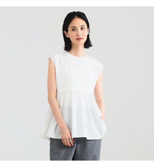 Demi-Luxe BEAMS 「ポリエステル レーヨン ペプラム ブラウス」|シャツ・ブラウス|