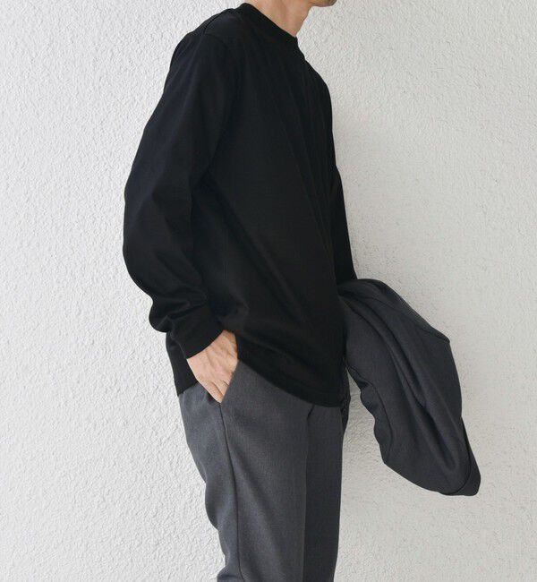 SHIPS any「SHIPS any: スムースコットン モックネック Tシャツ (ロンT)◇」|Tシャツ・カットソー|