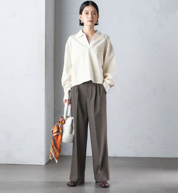 SHIPS for women「〈手洗い可能〉シャーク ツイード タック パンツ」|その他|
