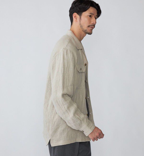 SHIPS「SHIPS: リネン ウール オーバーシャツ」|シャツ・ブラウス|