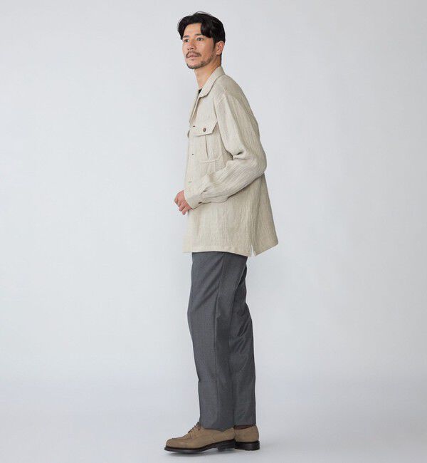 SHIPS「SHIPS: リネン ウール オーバーシャツ」|シャツ・ブラウス|