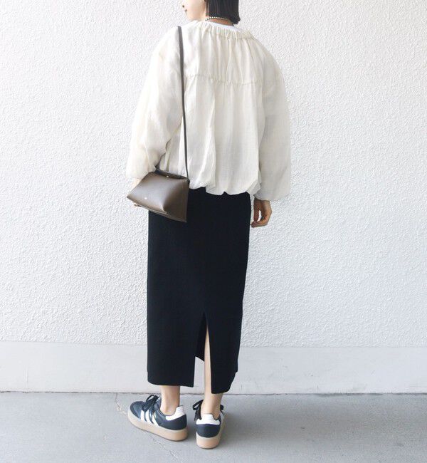 SHIPS for women「〈手洗い可能〉バック ギャザー リネン ジップ ブルゾン」|ブルゾン・スタジャン|