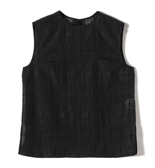 SHIPS for women「〈手洗い可能〉シアー チェック ジャカード ノースリーブ ブラウス」|シャツ・ブラウス|