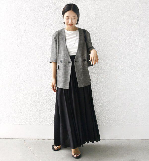 SHIPS for women「〈手洗い可能〉ウエスト ゴム ボリューム フレア ロング スカート」|スカート|