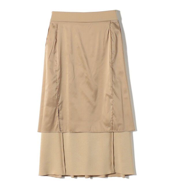 SHIPS for women「〈手洗い可能〉アセテート混 バックサテン マーメイド スカート」|スカート|