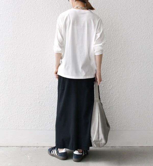 SHIPS any「【SHIPS any別注】MONMIMI:〈洗濯機可能〉ロゴ プリント ロンTEE 25AW」|Tシャツ・カットソー|