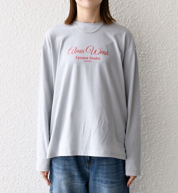 SHIPS any「【SHIPS any別注】MONMIMI:〈洗濯機可能〉ロゴ プリント ロンTEE 25AW」|Tシャツ・カットソー|