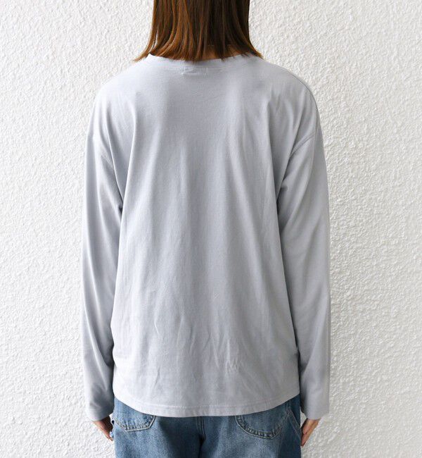 SHIPS any「【SHIPS any別注】MONMIMI:〈洗濯機可能〉ロゴ プリント ロンTEE 25AW」|Tシャツ・カットソー|