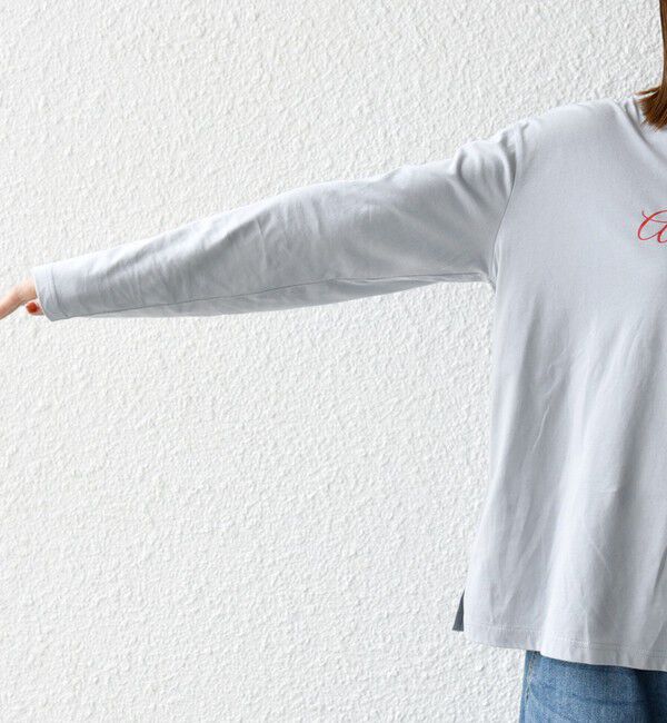 SHIPS any「【SHIPS any別注】MONMIMI:〈洗濯機可能〉ロゴ プリント ロンTEE 25AW」|Tシャツ・カットソー|