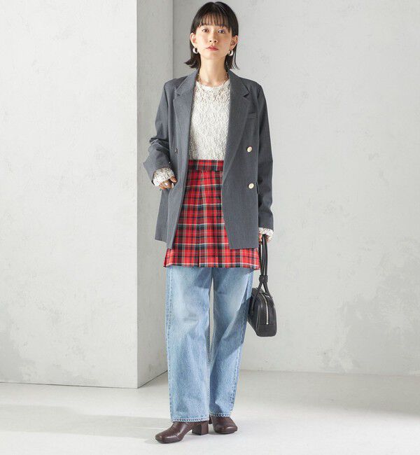 SHIPS for women「チェック プリーツ 巻き スカート」|スカート|