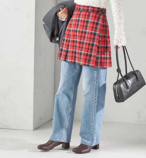 SHIPS for women「チェック プリーツ 巻き スカート」|スカート|